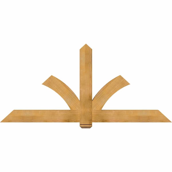 Ekena Millwork Redmond Rough Sawn Timber Gable Bracket, Western Red Cedar, 84"W x 38"H x 4"D x 6"F, 11/12 Pitch GBW084X38X0406RED00RWR - main